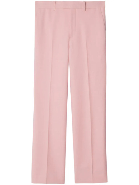  Burberry Virgin Wool Tailored Trousers - Pink 
