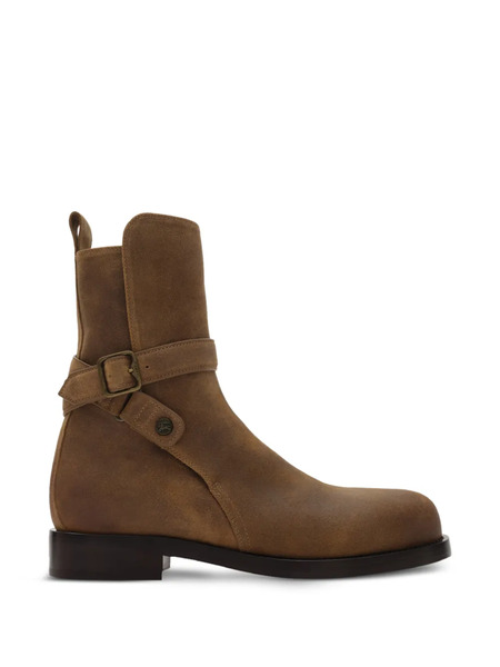 Burberry Waxed Suede Ledger Boots​​ - Brown 