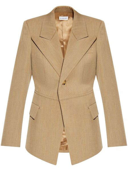  Burberry Wool Blazer - Neutrals 