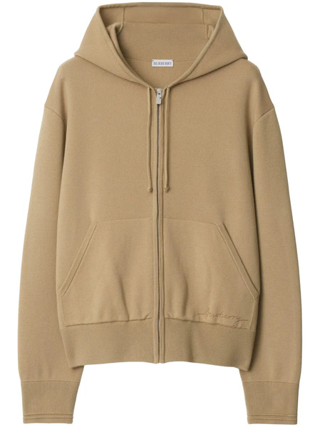  Burberry Wool-blend Zip Hoodie - Neutrals 