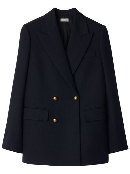  Burberry Wool Tailored Jacket - Blue 