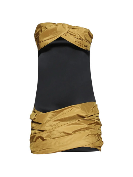  Burc Akyol Draped Mini Dress - Black 