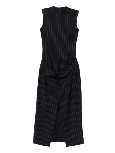  Burc Akyol Striped-patern Sleeveless Midi Dress - Blue 