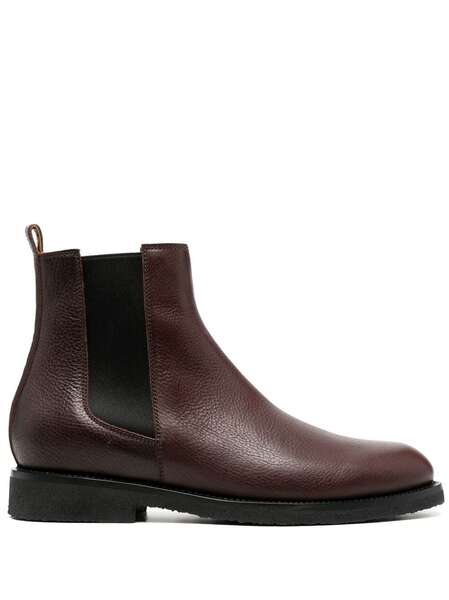  Buttero Ankle-length Leather Boots - Brown 