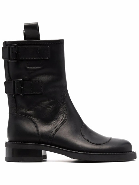  Buttero Elba Leather Mid-calf Boots - Black 
