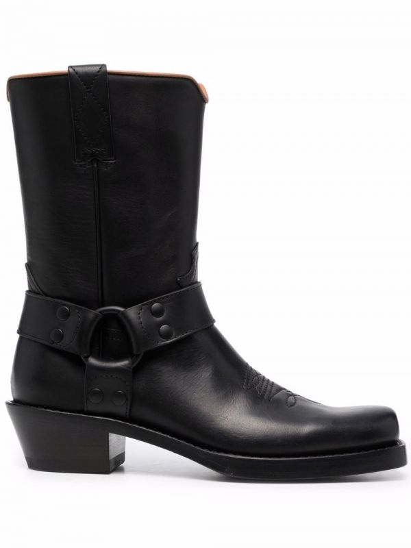  Buttero Embroidered Ankle Boots - Black 