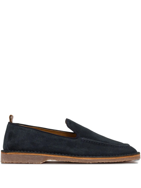  Buttero Suede Stitching Loafers - Blue 