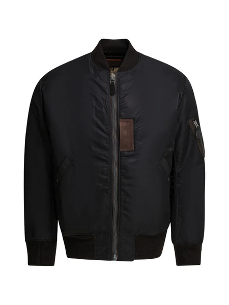  Buzz Ricksons Patched Bomber Coat - Black 