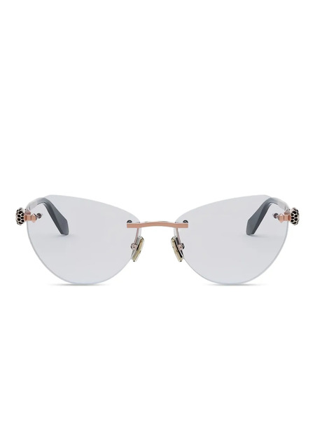  Bvlgari Arm-embellished Cat-eye Glasses - Gold 