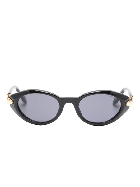  Bvlgari Oval-frame Sunglasses - Black 