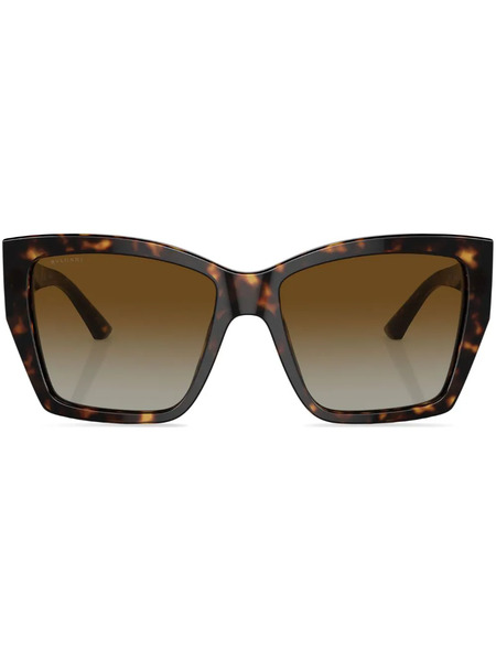  Bvlgari Oversize-frame Logo-plaque Sunglasses - Green 