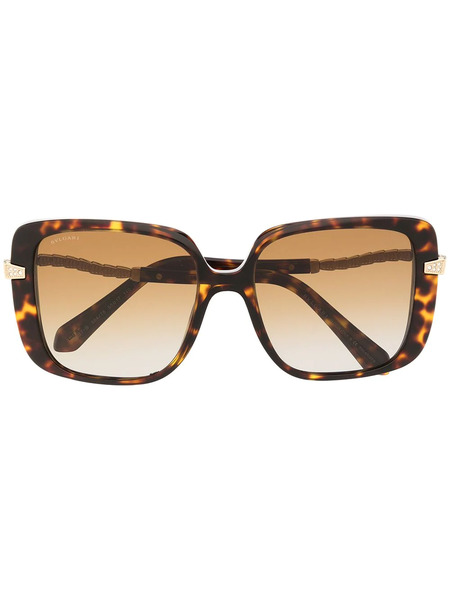  Bvlgari Oversize-frame Tinted Sunglasses - Brown 