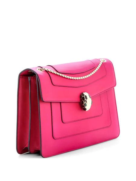  Bvlgari Pre-owned Serpenti Forever Leather Medium Shoulder Bag - Pink 