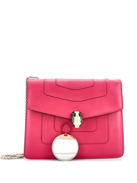  Bvlgari Pre-owned Serpenti Forever Square Leather Medium Shoulder Bag - Pink 