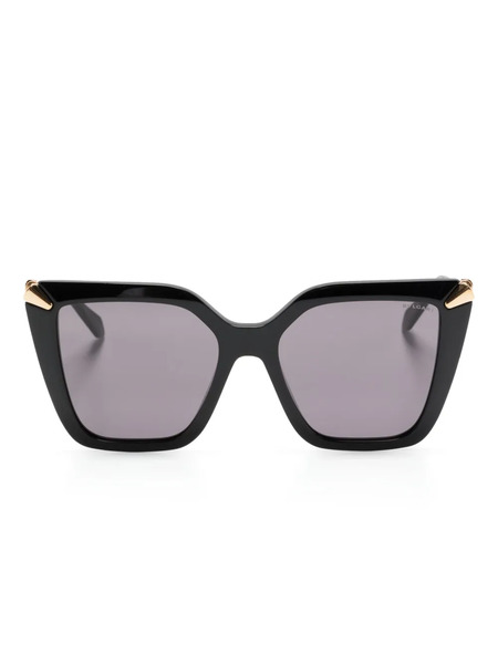  Bvlgari Serpenti Butterfly-frame Sunglasses - Black 