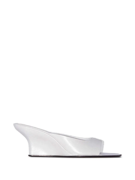  By Far Caroo Sculpted-heel Mules - White 