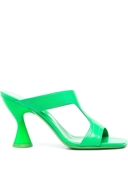  By Far Leather Sandals - Green 