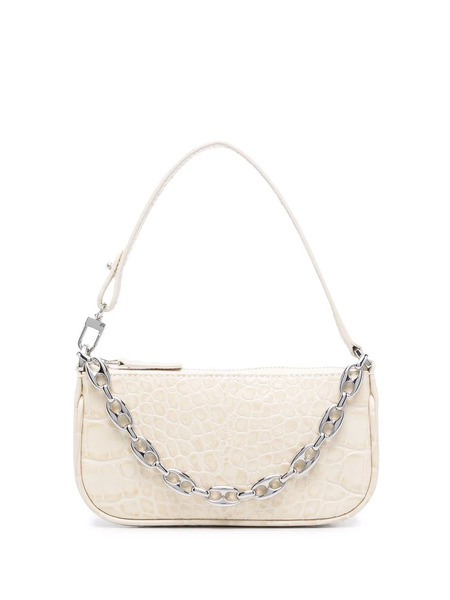  By Far Mini Rachel Crocodile-effect Shoulder Bag - Neutrals 