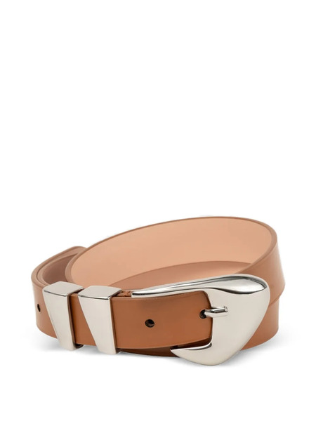  By Far Moore Leather Belt - Brown 