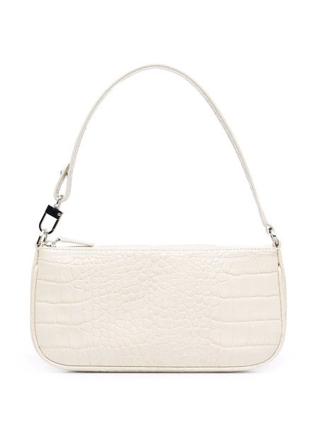  By Far Rachel Crocodille-effect Shoulder Bag - Neutrals 