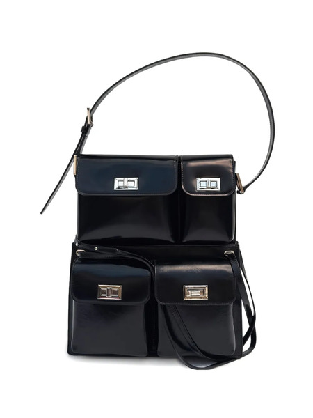 By Far Silver-tone Hardware Crossbody Bag - Black 