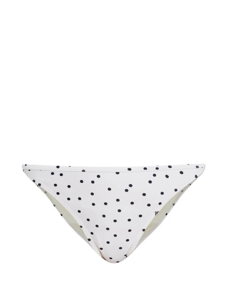  By Malene Birger Astrida Polka-dot Logo-details Bikini Bottom - White 
