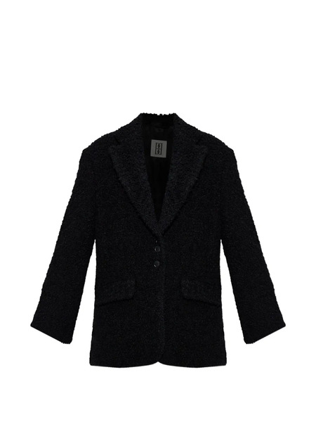 By Malene Birger Biena Textured Button Blazer - Black 