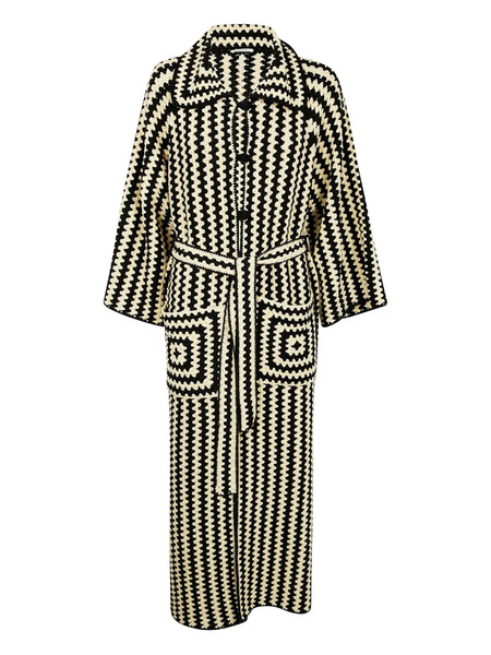  By Malene Birger Dina Geometric-patterned Coat - Black 