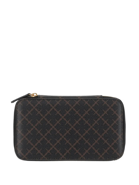  By Malene Birger Flower Print Zip Shoulder Mini Bag - Black 