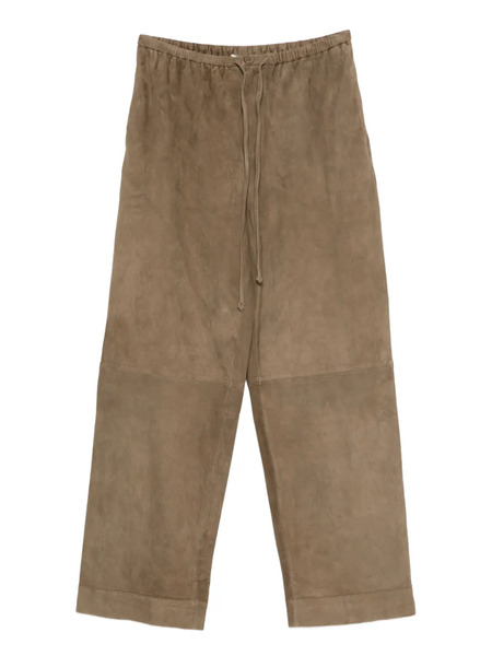  By Malene Birger Joanni Suede Drawstring Suede Trousers - Brown 