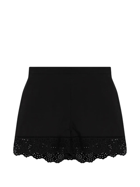  By Malene Birger Lace-trim Mini Shorts - Black 