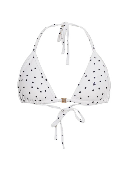  By Malene Birger Polka-dot Tie Bikini Top - White 