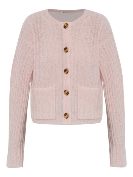  By Malene Birger Ribbed Buttoned Cardigan - Pink 