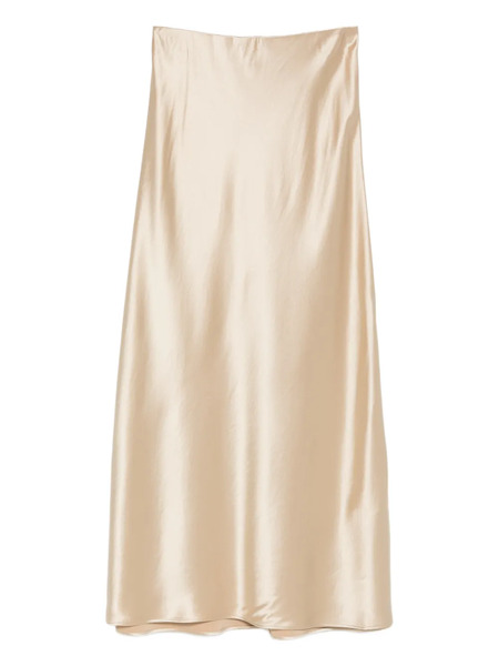  By Malene Birger Satin-effect Straight Maxi Skirt - Gold 