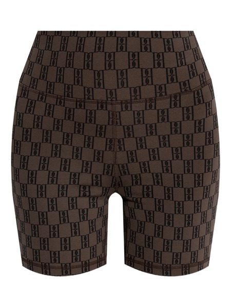  By Malene Birger Siola Monogram-print Cycling Shorts - Brown 