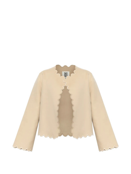  By Malene Birger Vibetta Scalloped-edge Jacket - Neutrals 
