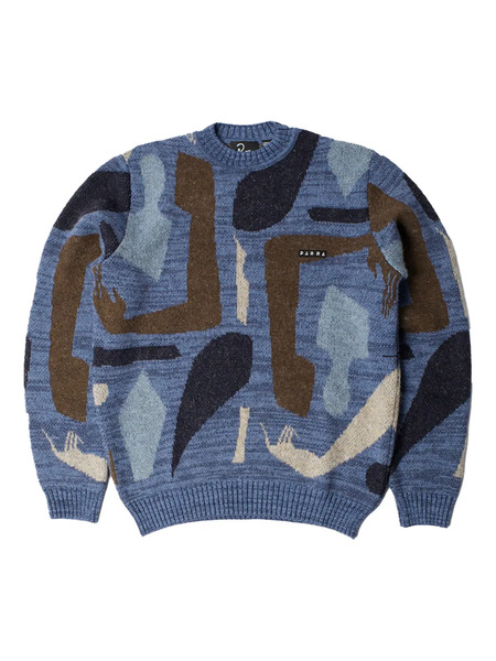  By Parra Detached Knitted Pullover Sweater - Blue 