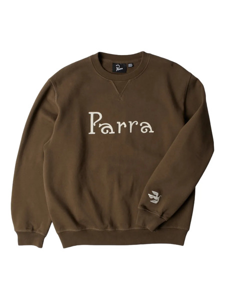  By Parra Logo-print Crew-neck Sweatshirt - Brown 