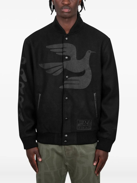  By Parra Not Movie Quality Varsity Jacket - Black 