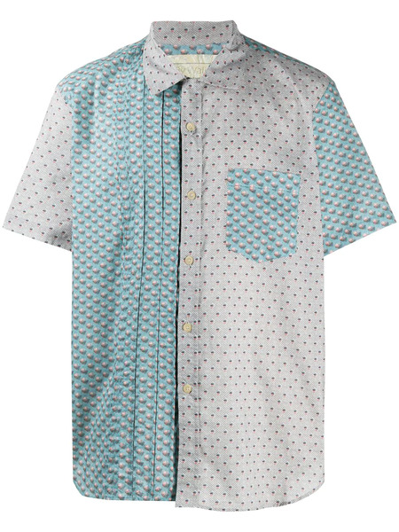  By Walid Carson Panelled Shirt - Blue 