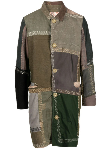  By Walid Cedric Cotton Single-breasted Coat - Brown 