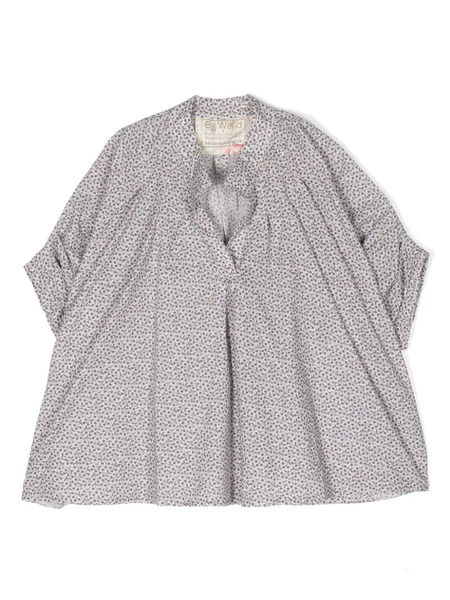  By Walid Floral-print Cotton Blouse - Neutrals 