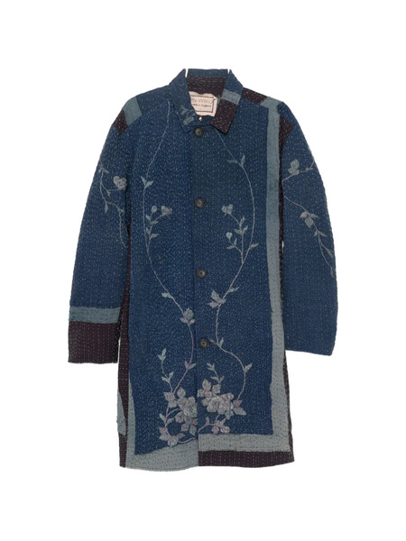  By Walid Silk Duster Coat - Blue 