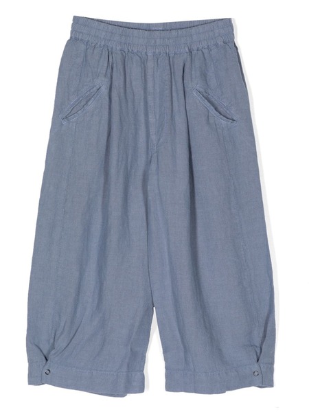  By Walid Straight-leg Linen Trousers - Blue 
