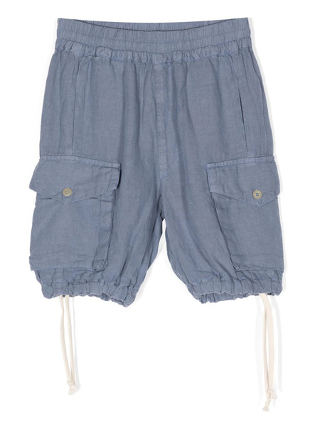  By Walid Tapered Linen Trousers - Blue 