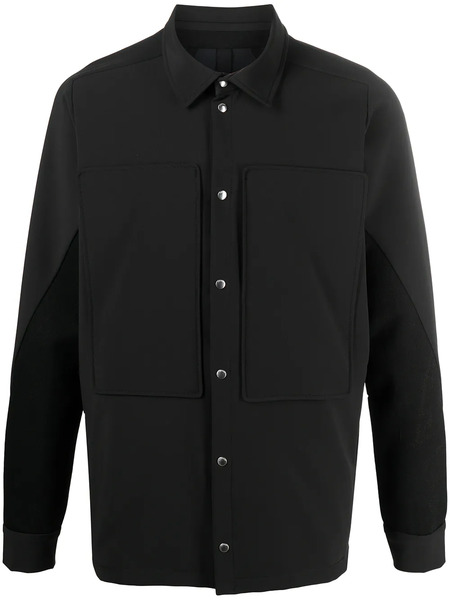  Byborre Weatherproof Panelled Overshirt - Black 