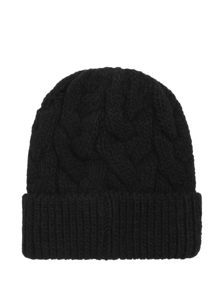  Ca4la Cable-knit Ribbed Beanie Hat - Black 