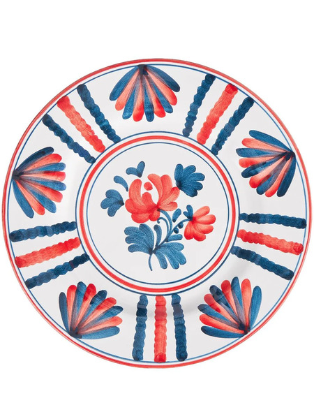  Cabana Blossom Ceramic Dinner Plate - White 