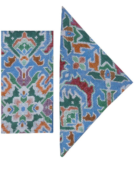  Cabana Fiamma Linen Napkins (set Of Four) - Blue 