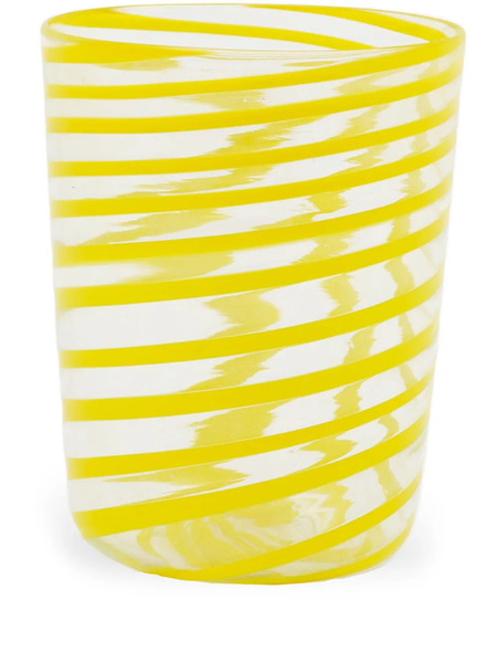  Cabana Giravolta Murano Water Glass - Yellow 
